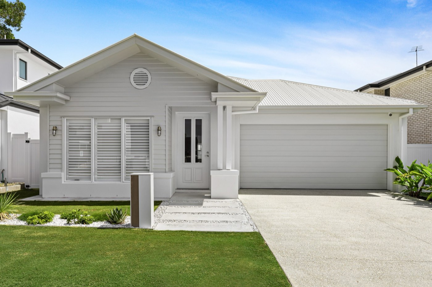 Single-storey family home exterior, Brisbane
