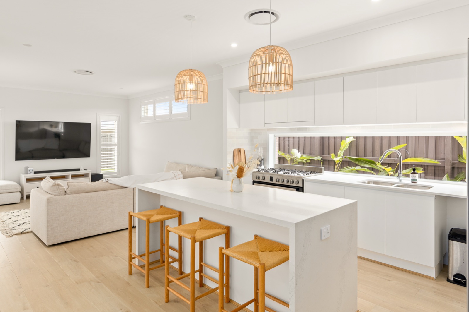 Open plan living captured for cinematic video